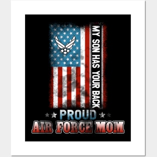 Air Force USAF Women's Proud Mom T-Shirt US Air Force Mom Posters and Art